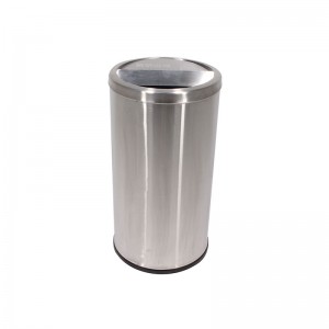 不銹鋼圓形頂開口垃圾桶